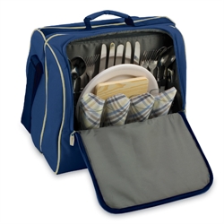 Picture of Picnic Time Solano Insulated Cooler Tote with Picnic Service for 4