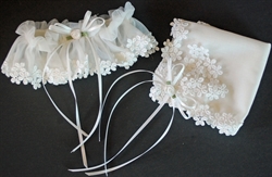 Picture of Wedding Accessories - "Flowered Lace" 2 pc Set by Hearts for You