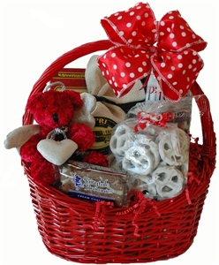 Picture of Angel Teddy Valentine Gift Basket