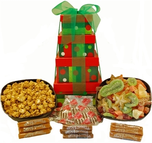 Picture of Christmas Polka Dot Gift Box Stack