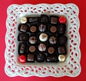 Picture of Porcelain Dish with Gourmet Truffles & Chocolates