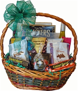 Picture of Wines, Cheeses, Nuts & Chocolates Gift Basket