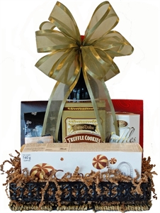 Picture of Wine, Cookies & Chocolates Gift Basket