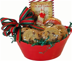 Picture of Christmas Cookie Basket with Milk & Cookies Ornament