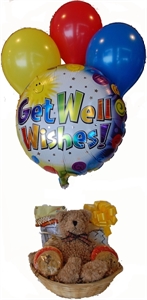 Picture of Get Well Basket with Balloons for a Child