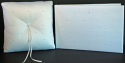 Picture of Wedding Accessories - "Satin with Pearls" 2 pc Set by Hearts for You